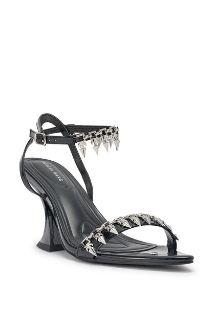 AKIRA GOLD DEMISE SILVER HARDWARE EMBELLISHED CHUNKY STRAPPY SANDAL