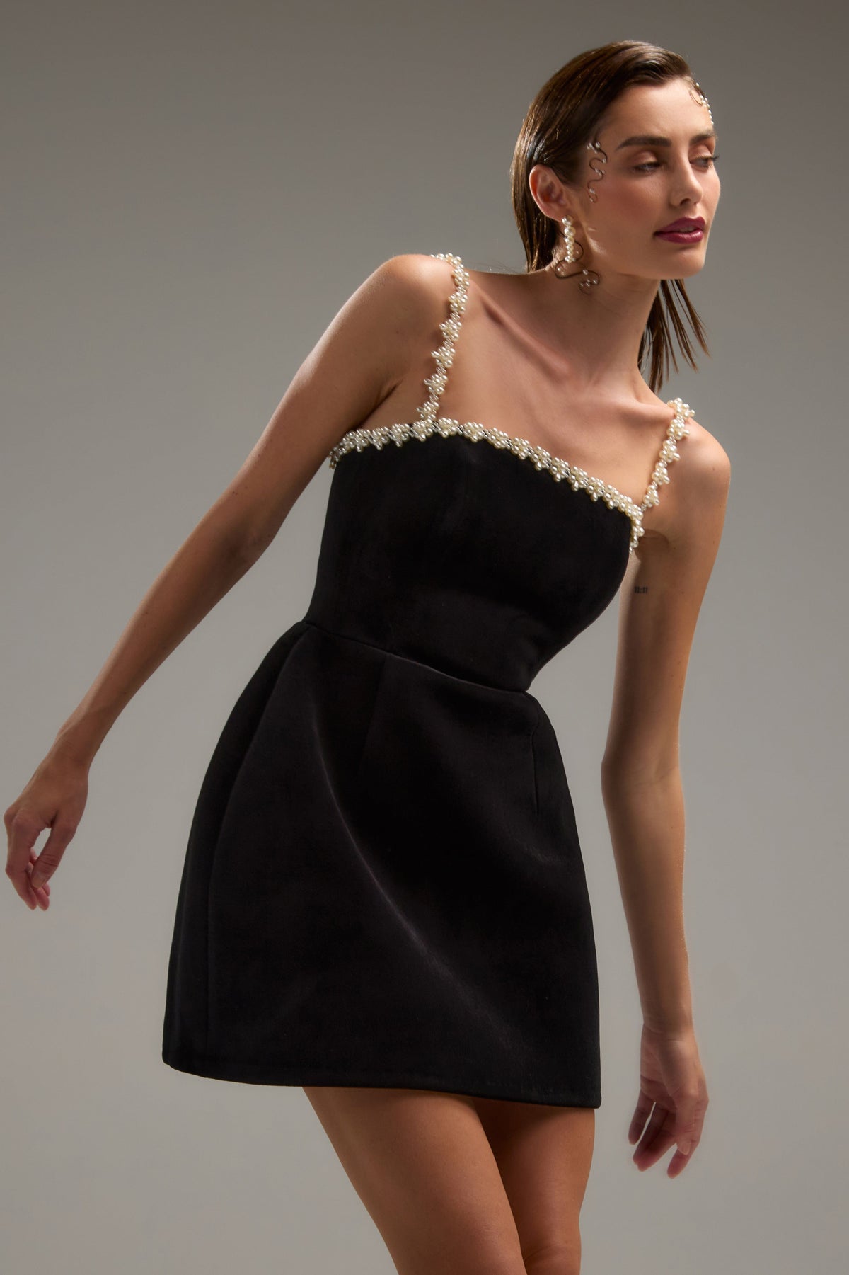Em Velvet Black Dress