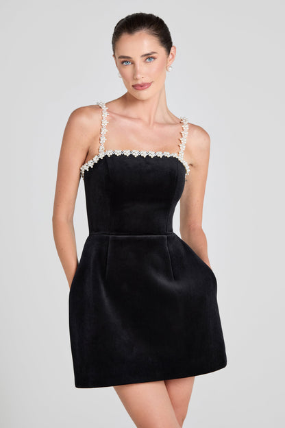 Em Velvet Black Dress