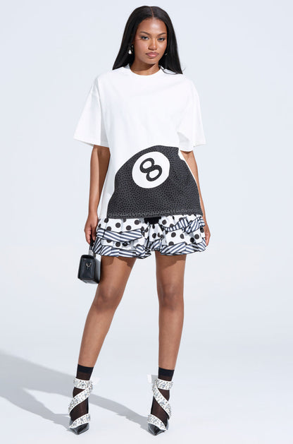 8BALL RHINESTONE OVERSIZED TEE