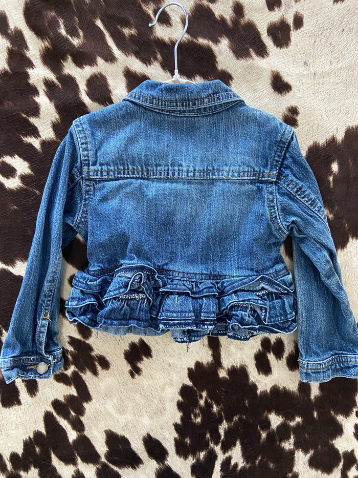 Pre-Loved Oshkosh Ruffle Denim Jacket *3T - Deer Creek Mercantile