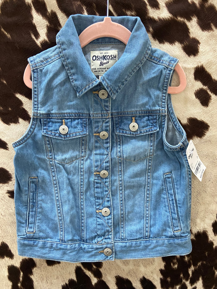 Pre-Loved Oshkosh Denim Vest *Size 7 YOUTH - Deer Creek Mercantile