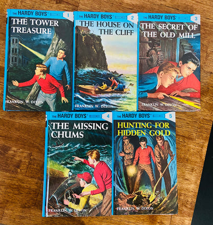 Vintage The Hardy Boys Book Starter Set, Volumes 1-5 - Deer Creek Mercantile