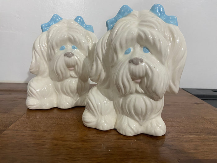 Vintage Set of 2 Puppy Dog Ceramic Figurines - Deer Creek Mercantile