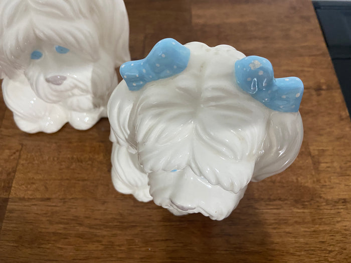 Vintage Set of 2 Puppy Dog Ceramic Figurines - Deer Creek Mercantile