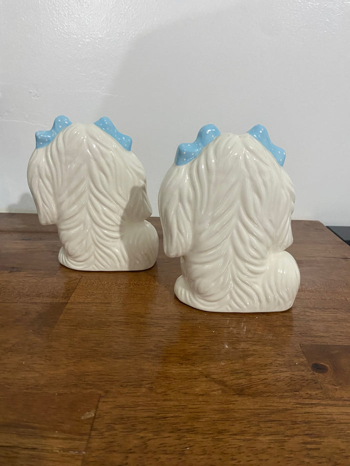 Vintage Set of 2 Puppy Dog Ceramic Figurines - Deer Creek Mercantile
