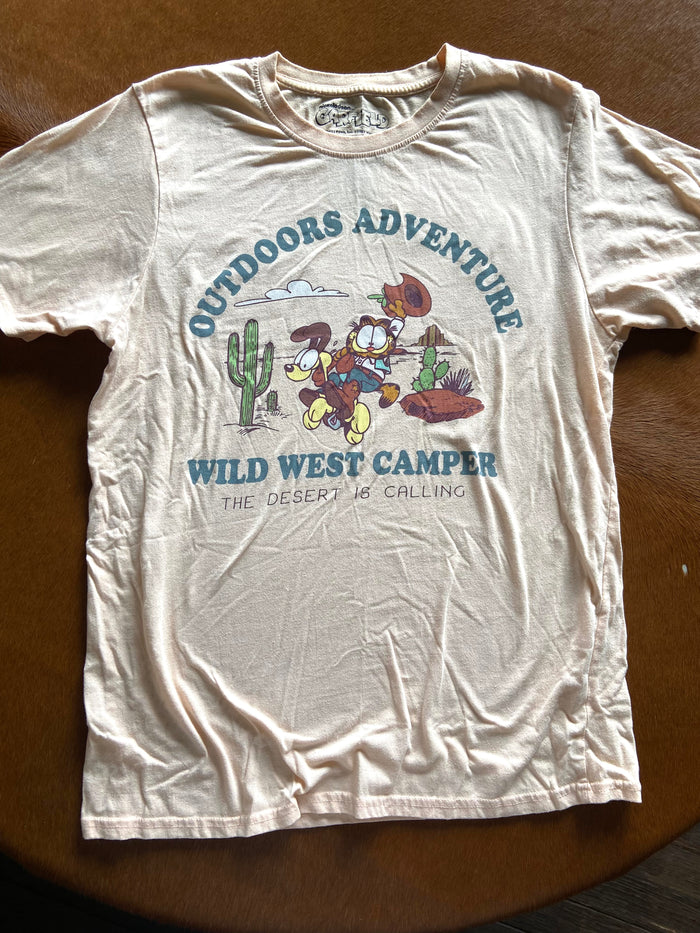 Pre-Loved Garfield Wild Wild West Graphic Tee *Size Large - Deer Creek Mercantile