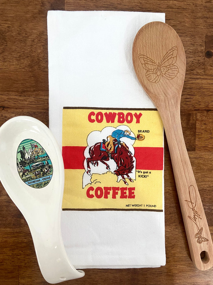 Retro Dish Towel - Cowboy Coffee - Deer Creek Mercantile