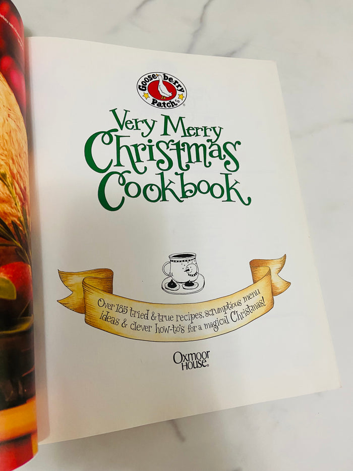 Vintage Gooseberry Patch Paperback, 2007 Very Merry Christmas Cookbook - Deer Creek Mercantile