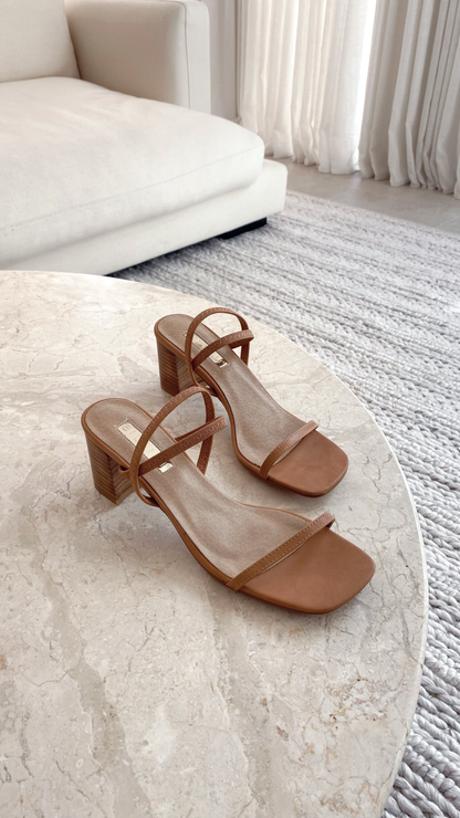 Balton Mule Heel - Sugar Brown / Natural