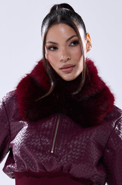 ALAIA FAUX FUR COLLAR