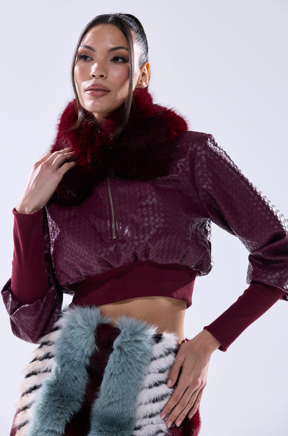 ALAIA FAUX FUR COLLAR