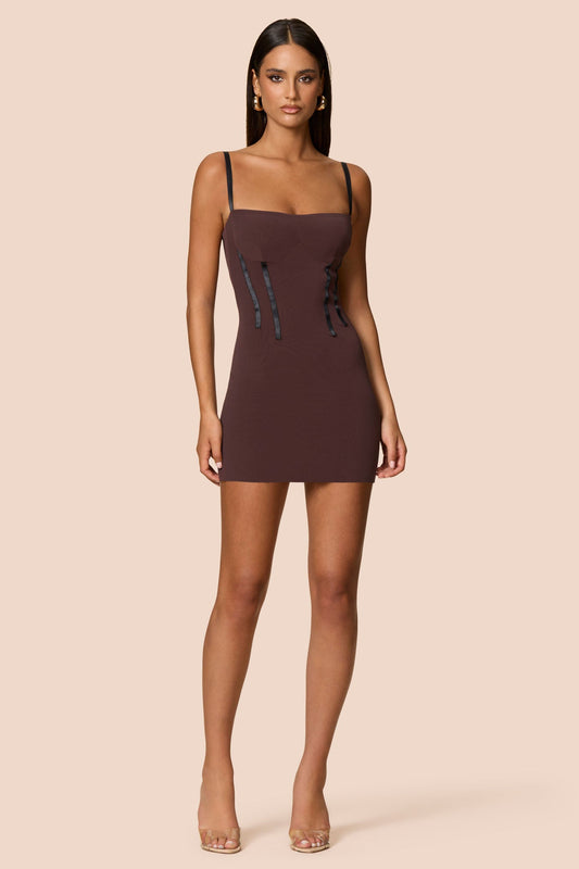 Nookie Allegra Mini Dress - Cocoa