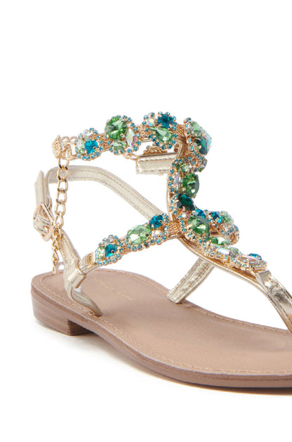 AKIRA OBELIA TAN FLAT SANDAL