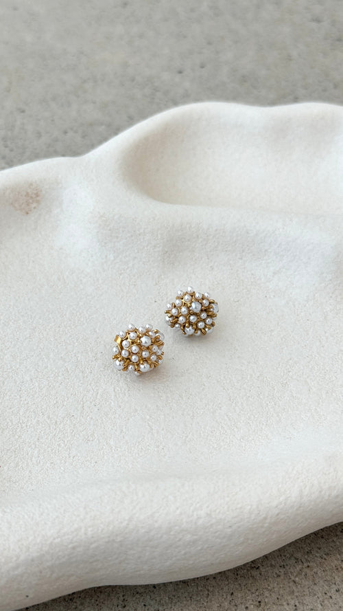 Yatima 18K Gold Earrings - Gold / Pearl