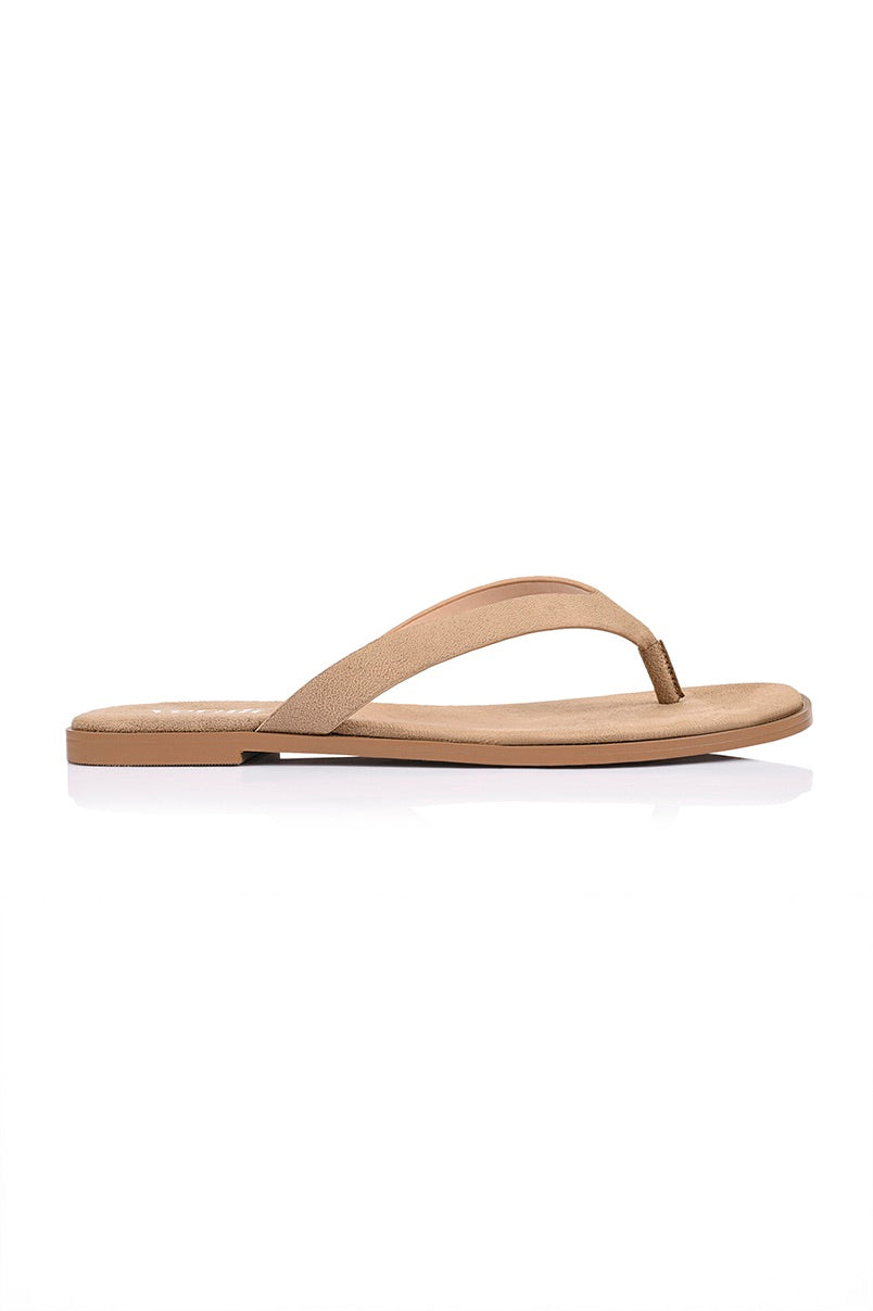 Sascha Casual Thongs - Taupe Micro