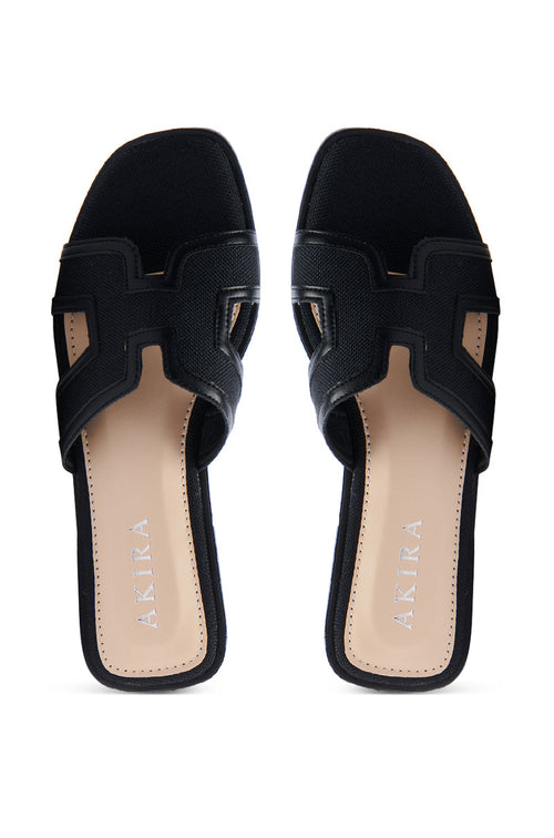 AKIRA VITTORIA BLACK SANDAL