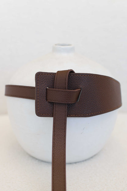 Vance Contemporary Adjustable Belt - Coffee