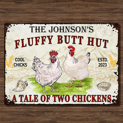 A Tale Of Two Chickens - Customized Classic Metal Signs, Chicken Signs