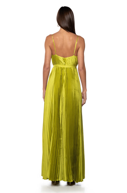 AINT SHE SWEET PLEATED SATIN JUMPSUIT