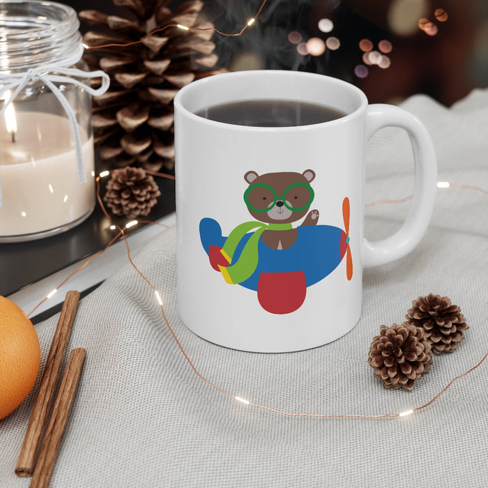 Boys Mug Airplane Bear, Boys Drinkware, Boys Cup & Tabletop Accessories, Made in the US | Pippa + June