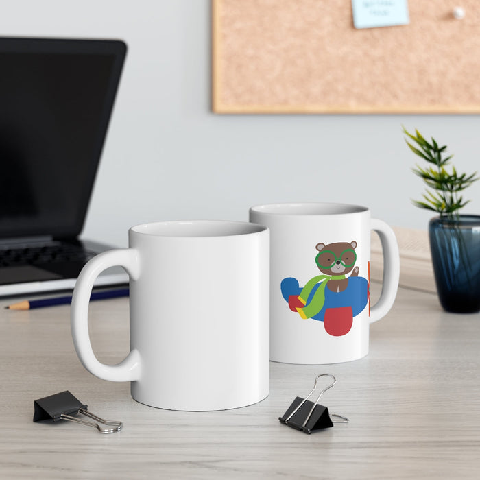 Boys Mug Airplane Bear, Boys Drinkware, Boys Cup & Tabletop Accessories, Made in the US | Pippa + June