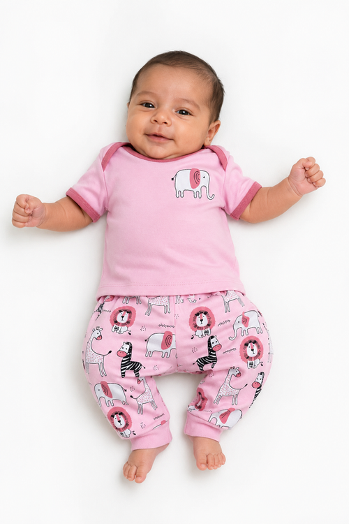 Animals Girls Pajama - Autumn  Half sleeve