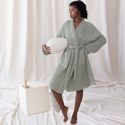Anthracite Luxurious Waffle Bathrobe / 3XL