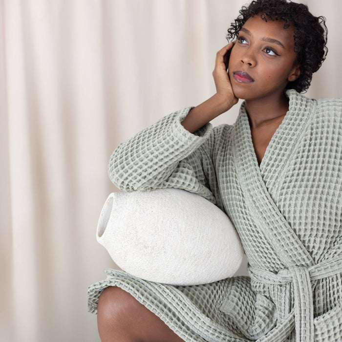 Anthracite Luxurious Waffle Bathrobe / 3XL