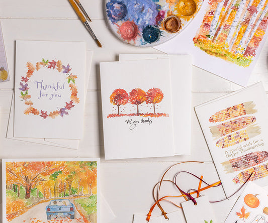 Autumn Trees Thank You Card