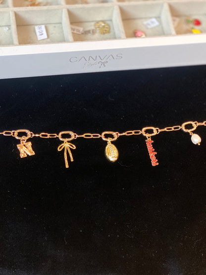 Avery Multi-Charm Collector Necklace Base in Shiny Gold