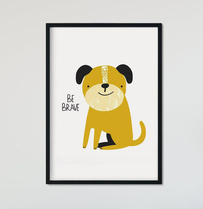 Kids Art Print Modern Cute Doggy, Kids Wall Art, Nursery Art Prints, Kids Wall Decor, Nursery Wall Art, Kids Modern Art Prints, Kids Bedroom Wall Decor, Made in the USA | Pippa + June
