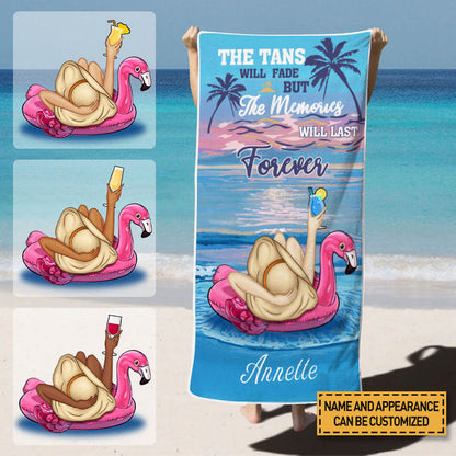 Beach The Tans Will Fade - Gift For Beach Lovers - Personalized Custom Beach Towel
