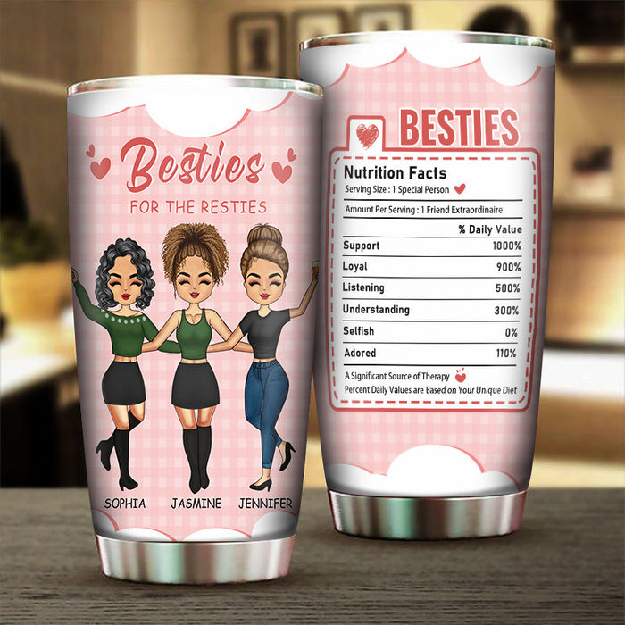 Besties Nutrition Facts - BFF Bestie Gift - Personalized Custom Tumbler