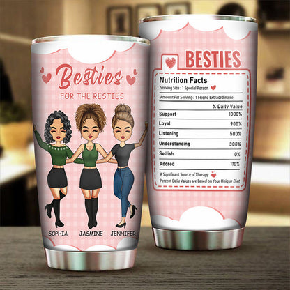 Besties Nutrition Facts - BFF Bestie Gift - Personalized Custom Tumbler