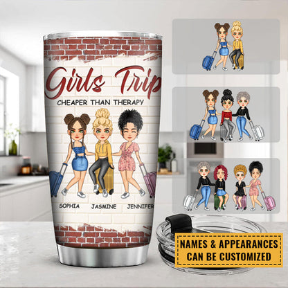 Besties Who Travel Together Stay Together - Bestie Tumbler - Gift For Best Friend Personalized Custom Tumbler