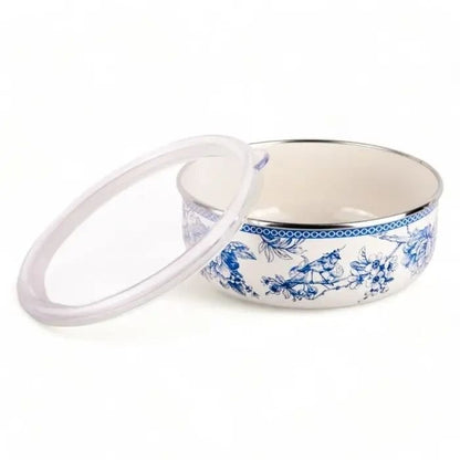 Bird of Paradise Enamel Stackable Storage Bowls Set of 2 - Potpourri Gift Shop