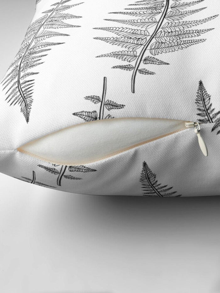 Boho Throw Pillow Foliage Black White, Decorative Pillows, Accent Pillows, Throw Pillow Covers, Boho Decor, Bedroom Throw Pillows, Made in the USA | Pippa + June