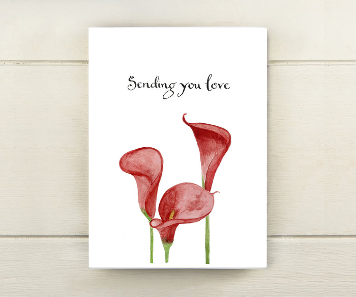 Calla Lily Sympathy Card