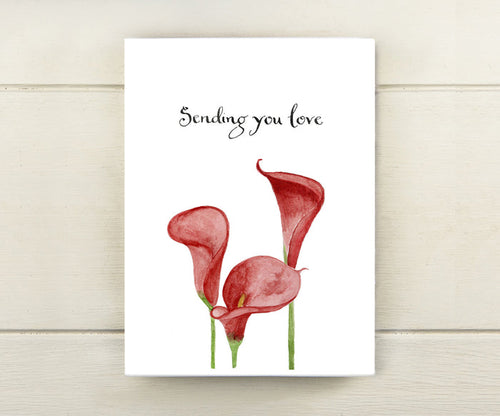 Calla Lily Sympathy Card