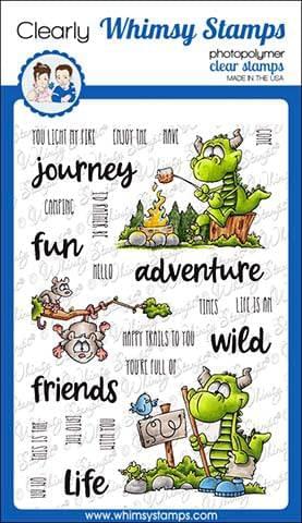 Camping Dragons Clear Stamps - Whimsy Stamps