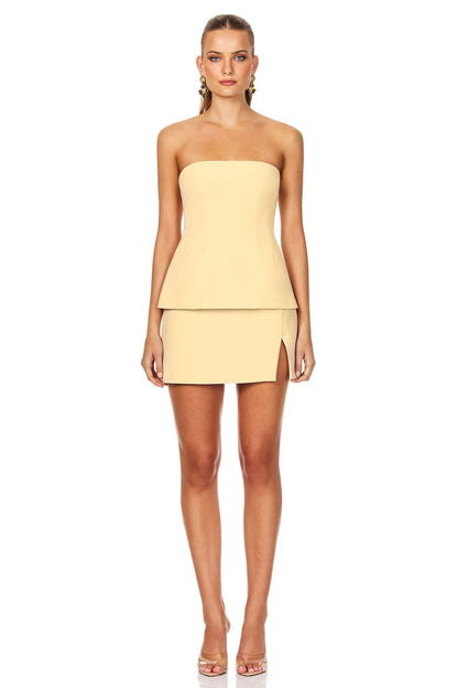 Nookie Caroline Mini Skirt - Lemon