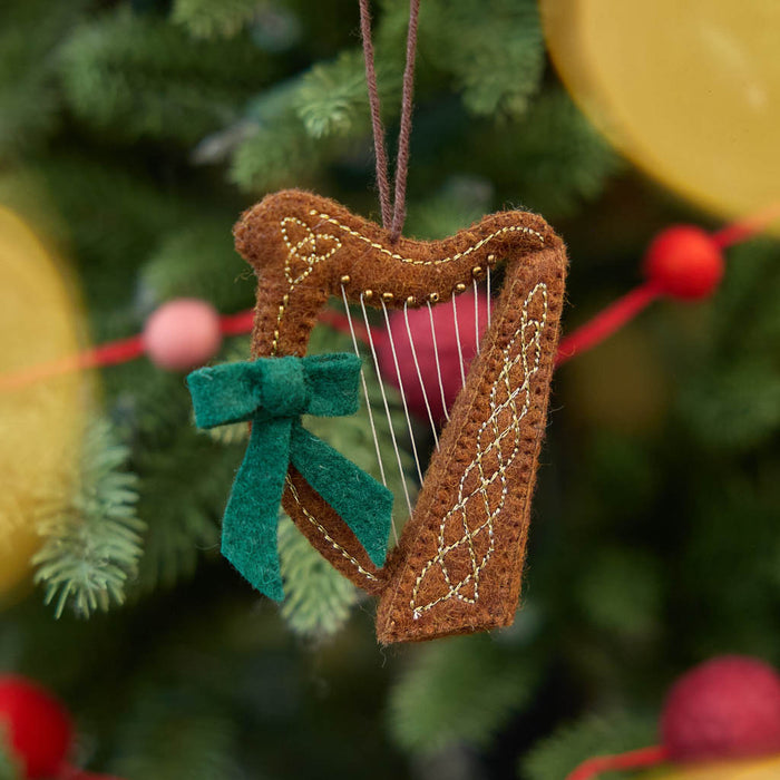 Celtic Harp Ornament
