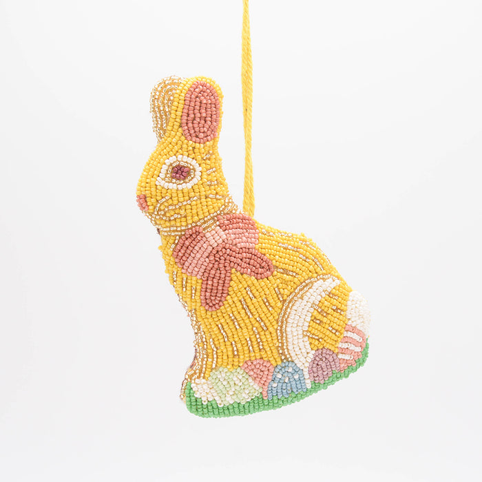 Chocolate Easter Bunny Beaded Ornament