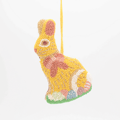 Chocolate Easter Bunny Beaded Ornament