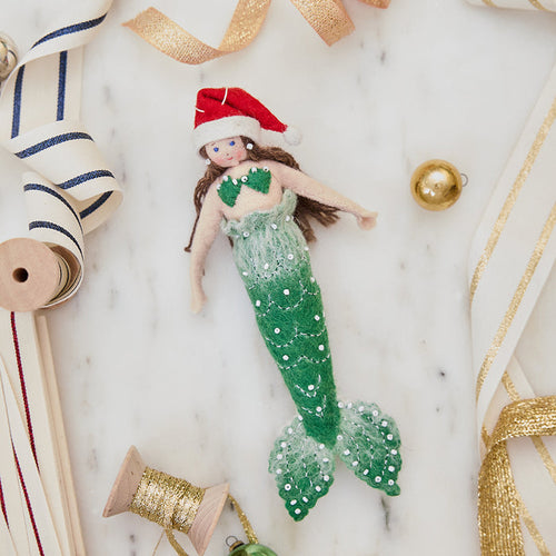 Christmas Mermaid Ornament - Light