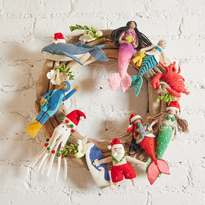 Christmas Mermaid Ornament - Light