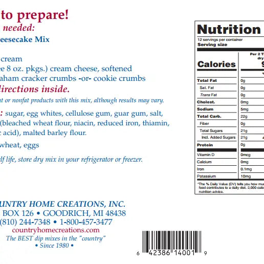 Classic Cheesecake Mix