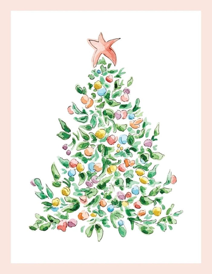 Colorful Christmas Tree Cards - Boxed Set of 8 - Potpourri Gift Shop