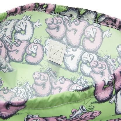 Comme Des Garçons SHIRT X Kaws Pattern Printed Bag - Green & Pink
